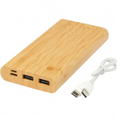 Logo trade promotional items image of: Tulda 10.000 mAh bamboo power bank