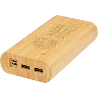 Logo trade promotional gifts picture of: Tulda 20.000 mAh bamboo power bank
