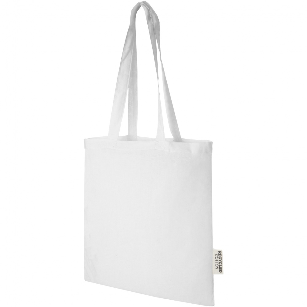 Logo trade promotional products image of: Madras 140 g/m2 GRS recycled cotton tote bag 7L