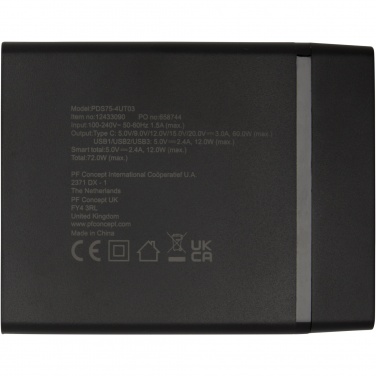 Logo trade business gifts image of: ADAPT 72W recycled plastic PD power station