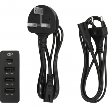 Logo trade promotional giveaways picture of: ADAPT 72W recycled plastic PD power station