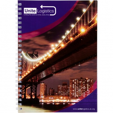 Logotrade promotional giveaway image of: Desk-Mate® A4 spiral notebook with printed back cover