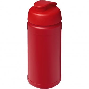 Logo trade promotional products image of: Baseline 500 ml recycled sport bottle with flip lid