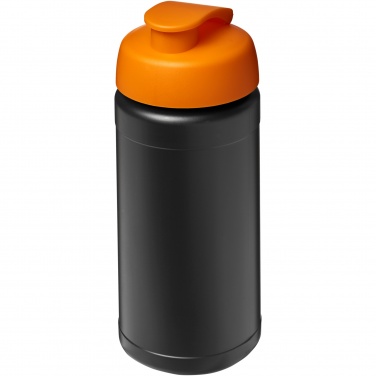 Logo trade promotional merchandise picture of: Baseline 500 ml recycled sport bottle with flip lid