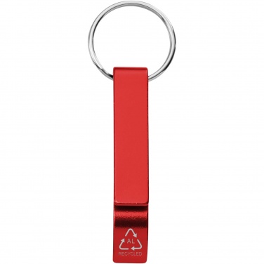 Logotrade advertising product picture of: Tao RCS recycled aluminium bottle and can opener with keychain 