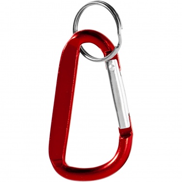 Logo trade promotional products image of: Timor RCS recycled aluminium carabiner keychain