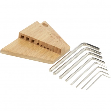 Logotrade promotional item image of: Allen bamboo hex key tool set