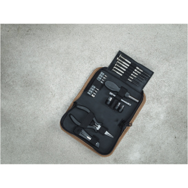 Logo trade advertising products picture of: Spike 24-piece RCS recycled plastic tool set with cork pouch