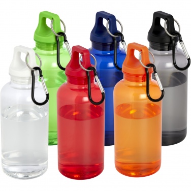 Logotrade promotional giveaways photo of: Oregon 400 ml RCS certified recycled plastic water bottle with carabiner