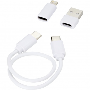 Logo trade promotional gift photo of: Whiz recycled plastic modular charging cable 