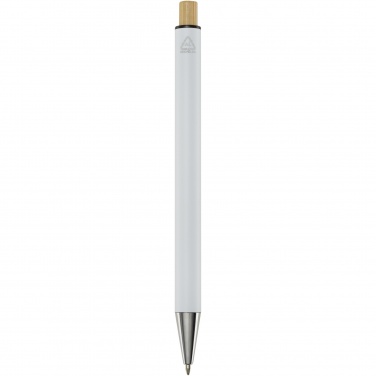 Logo trade promotional merchandise photo of: Cyrus recycled aluminium ballpoint pen (blue ink)