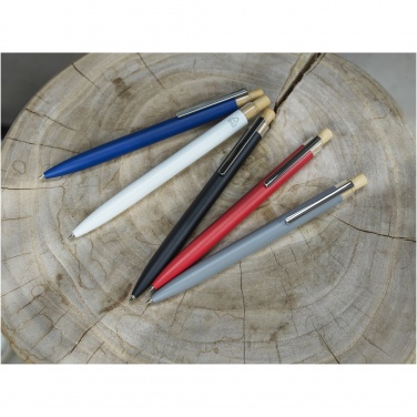 Logo trade corporate gifts image of: Nooshin recycled aluminium ballpoint pen  (blue ink)