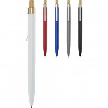 Logo trade promotional giveaways picture of: Nooshin recycled aluminium ballpoint pen  (blue ink)
