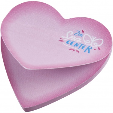 Logo trade business gifts image of: Sticky-Mate® heart-shaped recycled sticky notes