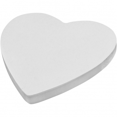 Logo trade promotional merchandise image of: Sticky-Mate® heart-shaped recycled sticky notes