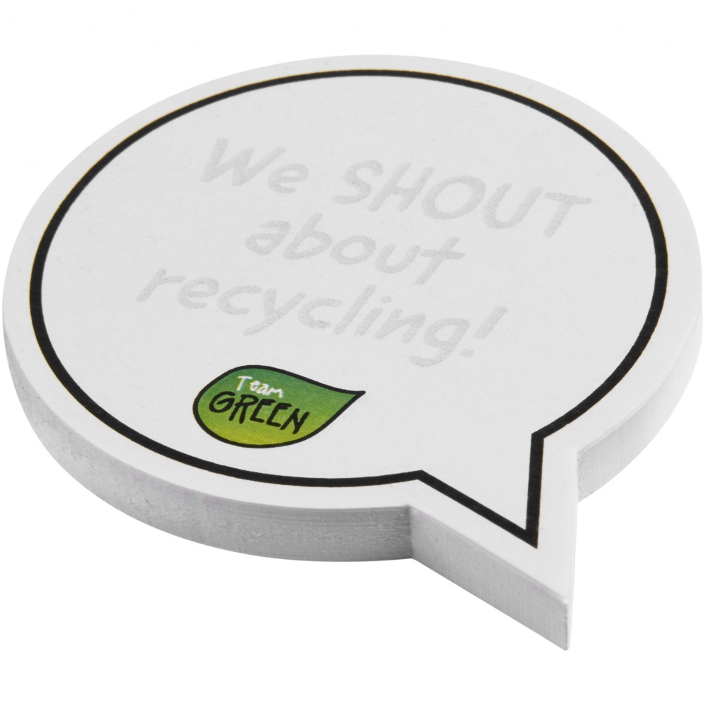 Logotrade promotional items photo of: Sticky-Mate® speech bubble-shaped recycled sticky notes