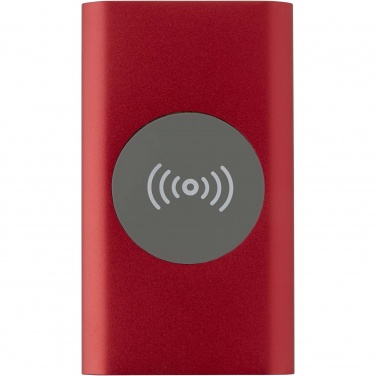 Logo trade promotional gifts image of: Juice 4000 mAh Type-C recycled aluminium wireless power bank 