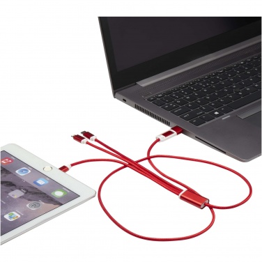 Logotrade corporate gift picture of: Versatile 5-1 recycled aluminium charging cable