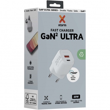 Logotrade advertising products photo of: Xtorm XEC020 GaN² Ultra 20W wall charger