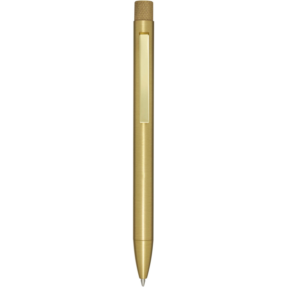 Logo trade promotional gift photo of: Beatriz recycled brass ballpoint pen