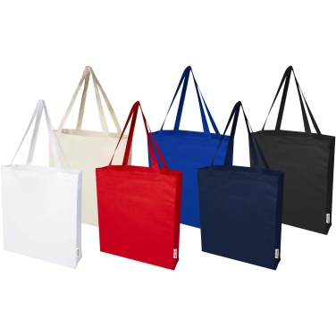 Logotrade promotional products photo of: Madras 140 g/m² GRS recycled cotton gusset tote bag