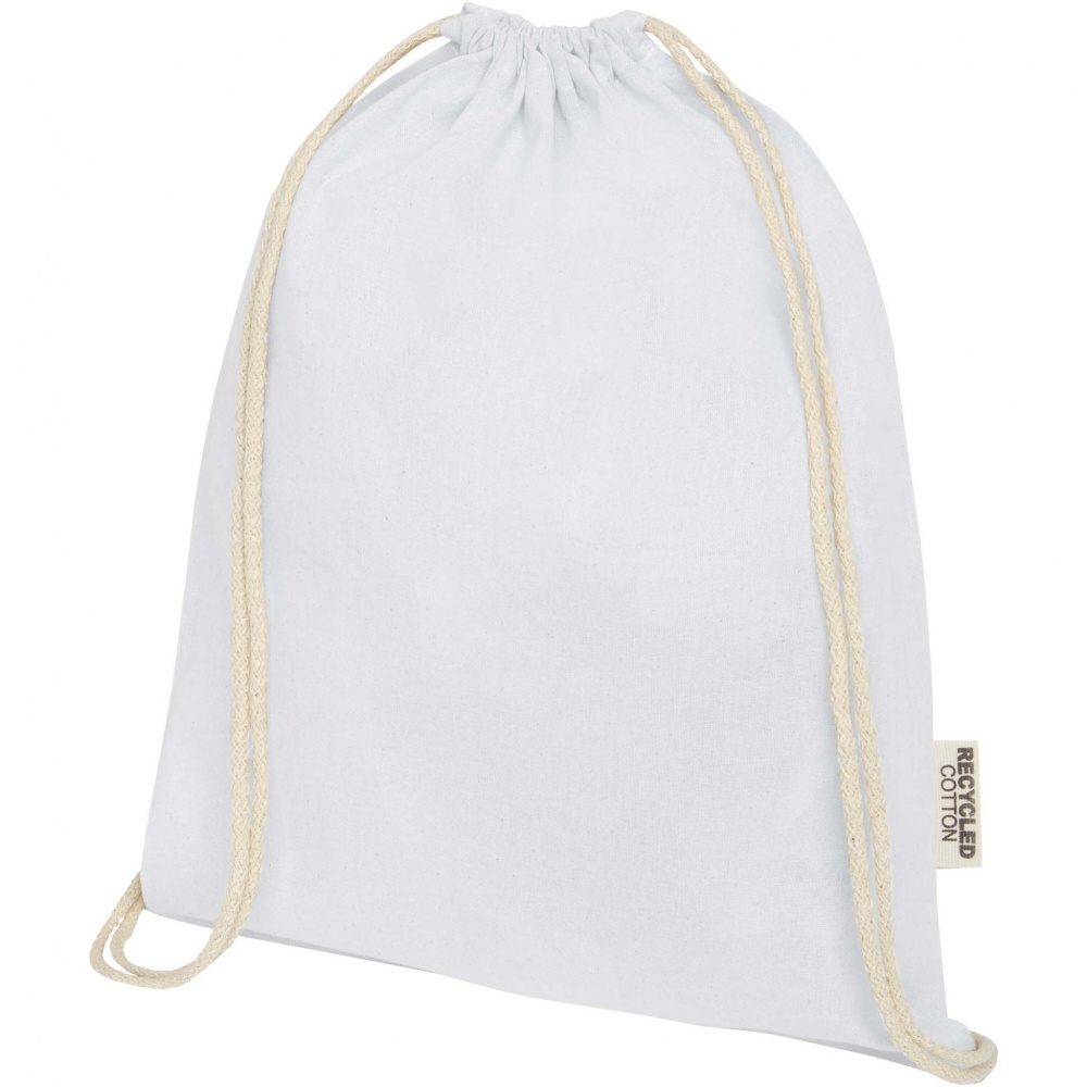 Logo trade advertising products picture of: Oregon 140 g/m² GRS recycled cotton drawstring bag