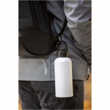 Logo trade promotional merchandise image of: Trinity 600 ml RCS certified recycled aluminium water bottle with RPET lid