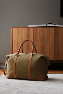 Logo trade promotional giveaways image of: VINGA Bosler RCS recycled canvas weekend bag