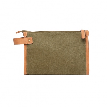 Logo trade corporate gifts image of: VINGA Bosler GRS recycled canvas toiletry bag