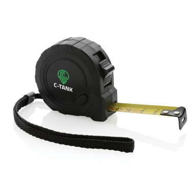 Logotrade business gift image of: RCS recycled plastic 3M/16 mm tape with stop button