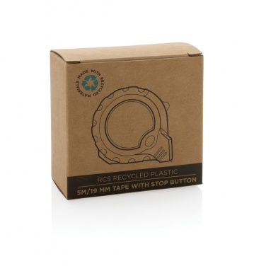 Logo trade business gifts image of: RCS recycled plastic 5M/19 mm tape with stop button