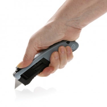 Logotrade promotional product picture of: RCS certified recycled plastic Auto retract safety knife