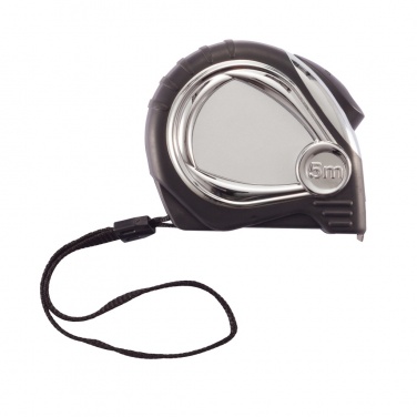 Logo trade promotional items picture of: Chrome plated auto stop tape measure