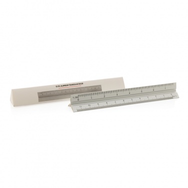 Logo trade business gift photo of: 15cm. Aluminum triangular ruler