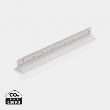 Logo trade promotional items picture of: 15cm. Aluminum triangular ruler