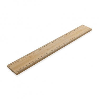 Logo trade promotional merchandise photo of: Timberson extra thick 30cm double sided bamboo ruler