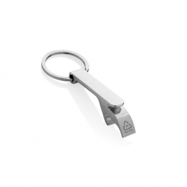 Logotrade promotional gift image of: RCS recycled zinc alloy bottle opener keychain