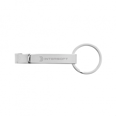 Logotrade promotional product image of: RCS recycled zinc alloy bottle opener keychain