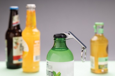 Logo trade advertising products picture of: RCS recycled zinc alloy bottle opener keychain