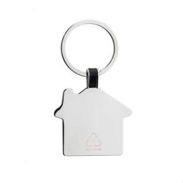 Logo trade corporate gifts image of: RCS recycled zinc alloy house keyring