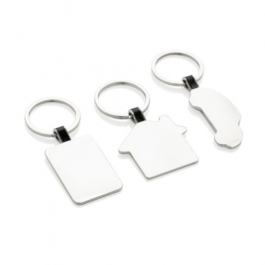 Logo trade advertising product photo of: RCS recycled zinc alloy house keyring