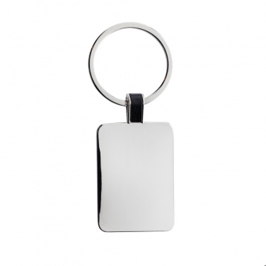 Logo trade promotional items image of: RCS recycled zinc alloy rectangle keyring