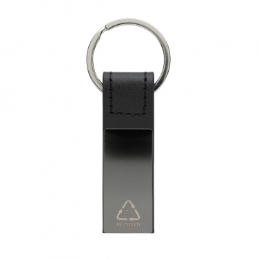 Logotrade corporate gifts photo of: Luxury PU keychain RCS recycled zinc alloy