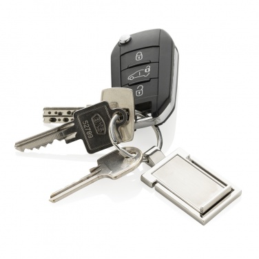 Logo trade promotional merchandise photo of: RSC recycled zinc alloy phone stand keychain
