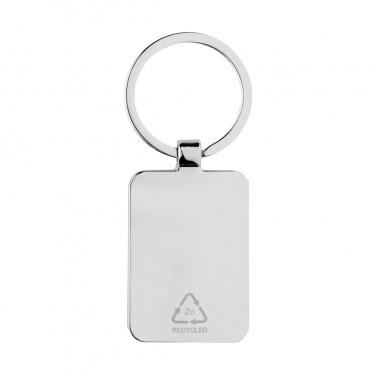 Logotrade promotional giveaways photo of: RCS recycled zinc alloy rectangle keychain with bamboo