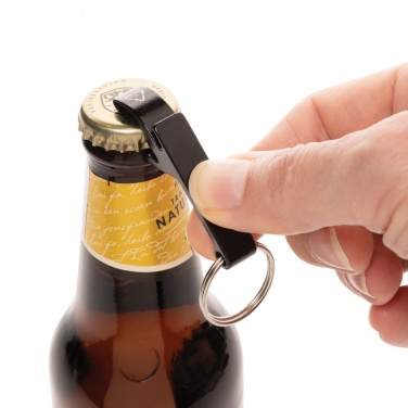 Logo trade promotional giveaways picture of: RCS recycled aluminum bottle and can opener