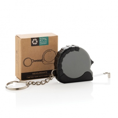 Logotrade promotional giveaway picture of: MeasureMate RCS reycled ABS 1 meter tape keychain