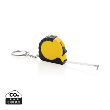 Logo trade business gift photo of: MeasureMate RCS reycled ABS 1 meter tape keychain