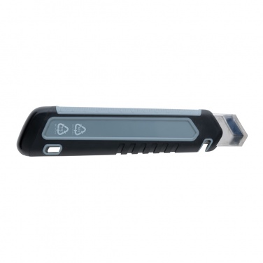 Logo trade promotional merchandise photo of: Refillable RCS rplastic heavy duty snap-off knife soft grip