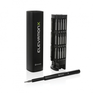 Logo trade promotional gifts image of: Gear X RCS recycled aluminum precision screwdriver set 46 pc